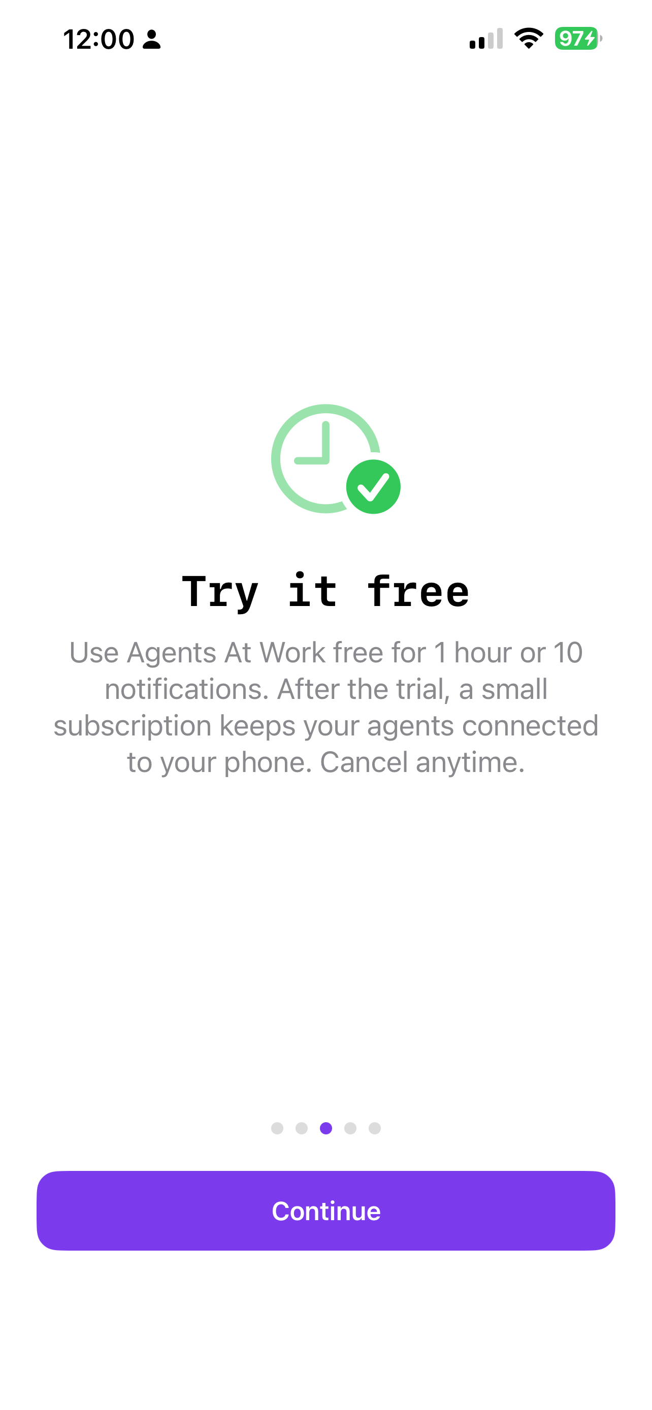 Onboarding — subscription